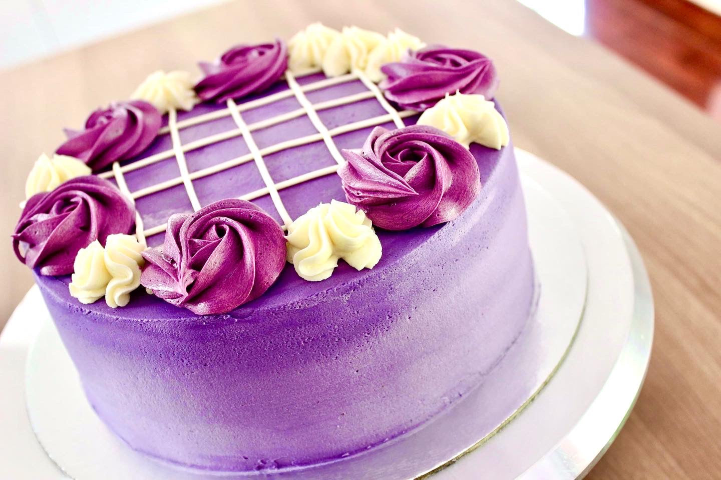 UBE CAKE PURPLE YAM CAKE) With CREAM CHEESE FROSTING